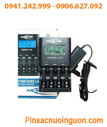 Ansman Powerline 4.2 Pro, Bộ sạc pin AA, AAA Màn hình LCD, Đo được dung lượng pin, Xả Pin_PHIÊN BẢN MỚI