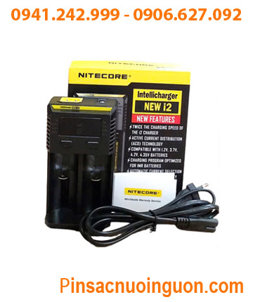 Nitecore New i2; Máy sạc pin NiMh-NiCd-Lithium Nitecore New i2 _Sạc được 1,2 pin _Có màn hình LCD
