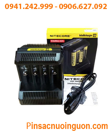 Nitecore i8 _Máy sạc Pin Lithium & NiMh với 8 Khe sạc (Pin 18650, 18500, 14500, 16340, 21700, 26650, AA,AAA) /Tự ngắt điện