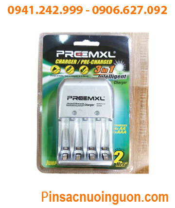 Preermxl FC001 _Máy sạc nhanh 2 giờ Pin Preermxl FC001 (4 khe, sạc được 02 đến 04 pin AA, AAA)