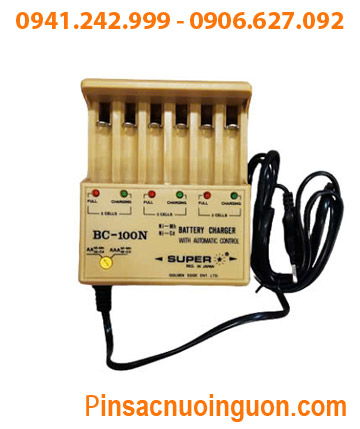 Super BC-100N; Máy sạc 6 pin AA-AAA Super BC-100N _Sạc được 1,2,3,4,5,6 pin AA -AAA các hãng
