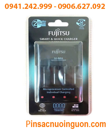 Fujitsu FCT344F-CE(CL) Máy sạc Pin AA-AAA Nhanh 2Giờ Fujitsu FCT344F-CE(CL) (4 khe sạc, tự ngắt khi pin đầy)