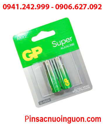 GP15AETA21 Super Alkaline, Pin AA 1.5v GP15AETA21 /LR6 Super Alkaline (Vỉ 2viên), MẪU MỚI