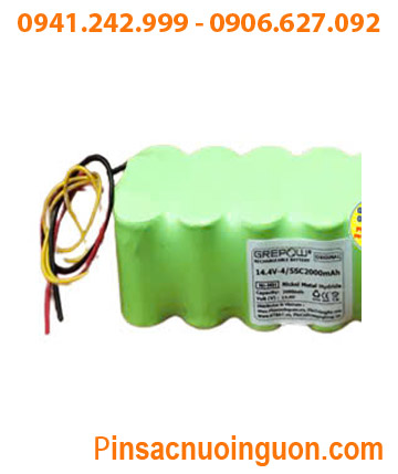 Pin sạc 14.4V-4/5SC2000mAh, Pin nuôi nguồn NiMh chất lượng cao GREPOW 14.4V-4/5SC2000mAh chính hãng