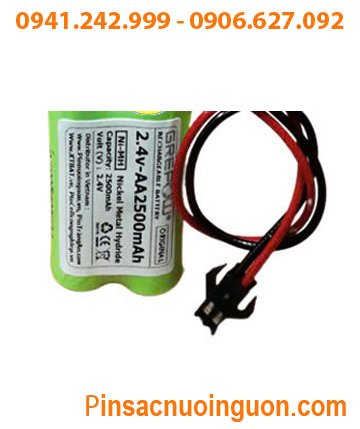 Pin nuôi nguồn 2.4v-AA2500mAh, Pin sạc NiMh 2.4v-AA2500mAh, Pin sạc công nghiệp GREPOW 2.4v-AA2500mAh