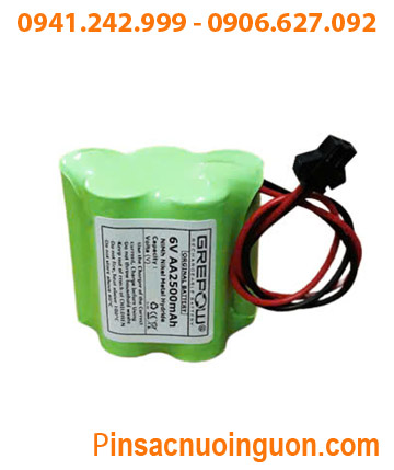 Pin sạc 6v-AA2500mAh, Pin sạc NiMh 6v-AA2500mAh, Pin sạc công nghiệp NiMh 6v-AA2500mAh chính hãng