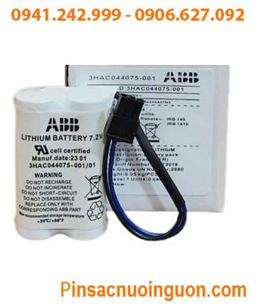Pin ABB 3HAC044075-001; Pin nuôi nguồn ABB 3HAC044075-001 lithium 7.2v 3600mAh _Xuất xứ Pháp
