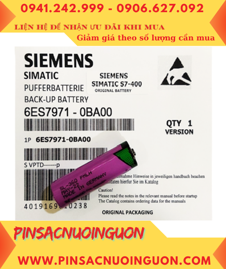 Siemens 6ES7971-0BA00, Pin nuôi nguồn Siemens 6ES7971-0BA00 lithium 3,6v AA 2400mAh _Xuất xứ ĐỨC