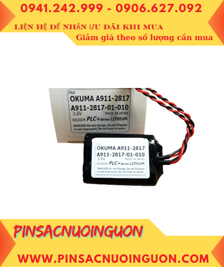 Okuma A911-2817-01-010, Pin nuôi nguồn PLC Okuma A911-2817-01-010 chính hãng, Xuất xứ NHẬT