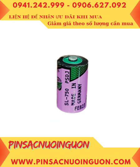 Tadiran SL-750; Pin nuôi nguồn PLC Tadiran SL-750 lithium 3.6v 1/2AA 1100mAh _Xuất xứ Israel