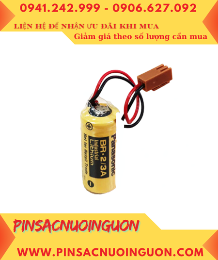 Panasonic BR-2/3A (Zắc JEA); Pin nuôi nguồn Panasonic BR-2/3A lithium 3v 2/3A 1200mAh, Xuất xứ Nhật