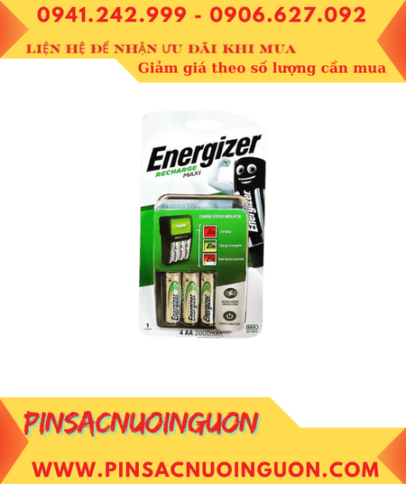 Energizer CHVCM4; Bộ sạc pin AA Energizer CHVCM4 _kèm 4 pin sạc Energizer AA2000mAh 1.2v