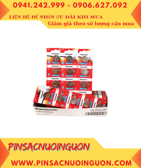 COMBO MUA 01HỘP 20vỉ Pin Panasonic CR2032 lithium 3v (MẪU MỚI) _Giá chỉ 1.160.000/ HỘP 100viên