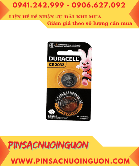 COMBO MUA 1vỉ 2viên Pin Duracell CR2032 lithium 3v chính hãng (MẪU MỚI)_Giá chỉ 65.000đ