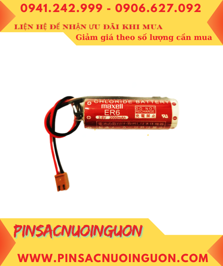 MAXELL ER6BWK67PT; Pin nuôi nguồn MAXELL ER6BWK67PT lithium 3.6v AA2000mAh _Made in Japan