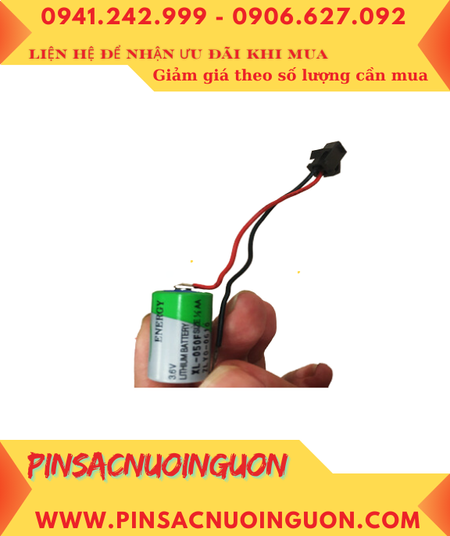 XENO XL-050F (ZẮC ĐEN); Pin nuôi nguồn XENO XL-050F lithium 3.6v 1/2AA 1200mAh _Xuất xứ Hàn Quốc
