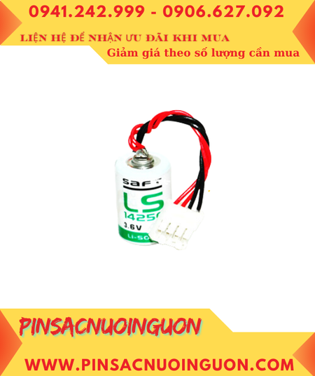 Pin Saft LS14250 _Pin LS14250; Pin nuôi nguồn PLC Saft LS14250 lithium 3.6v 1/2AA 1200mAh _Xuất xứ Pháp