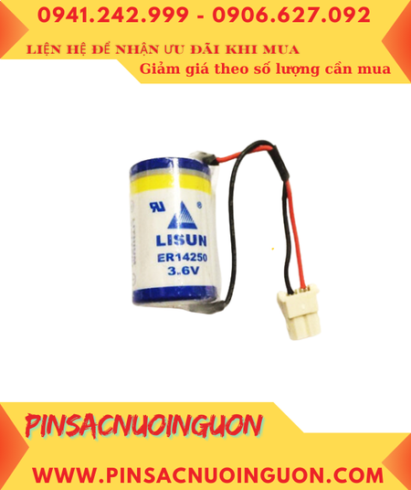 Lisun ER14250; Pin nuôi nguồn Lisun ER14250 lithium 3.6v 1/2AA 1200mAh (ZẮC CẮM) chính hãng