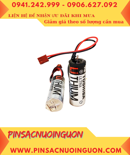 Toshiba ER17500V; Pin nuôi nguồn PLC Toshiba ER17500V lithium 3.6v A 2700mAh (ZẮC nâu)_Xuất xứ Nhật
