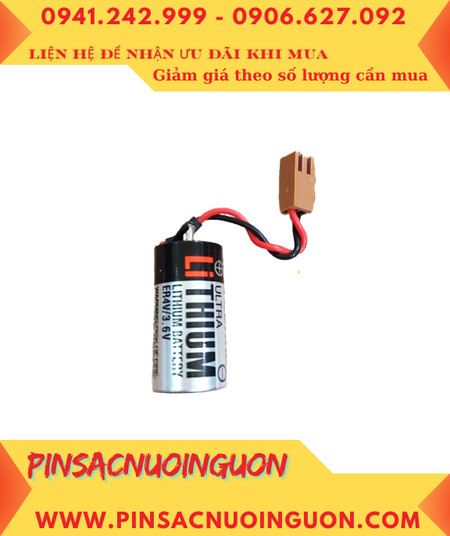 Pin Toshiba ER4V _Pin ER4V _Pin ER14335; Pin nuôi nguồn PLC Toshiba ER4V lithium 3.6v 2/3AA 1200mAh -Xuất xứ Nhật