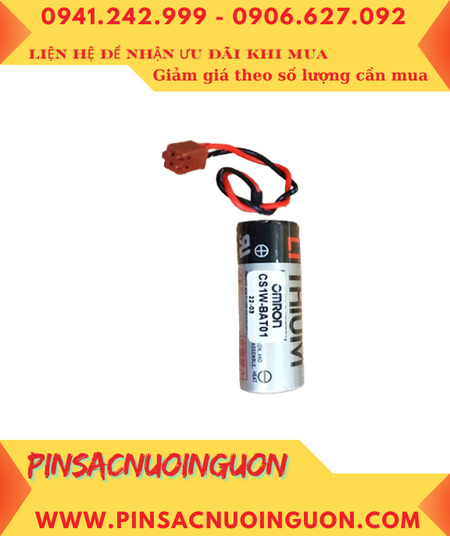 Toshiba ER17500V (Zắc Omron); Pin nuôi nguồn Omron CS1W-BAT01 lithium 3.6v 2700mAh _Xuất xứ Nhật