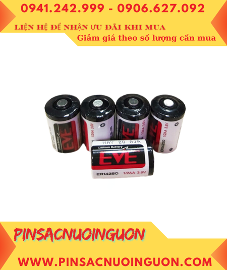 Pin ER14250 _Pin EVE ER14250; Pin nuôi nguồn EVE ER14250 lithium 3.6v 1/2AA 1200mAh chính hãng