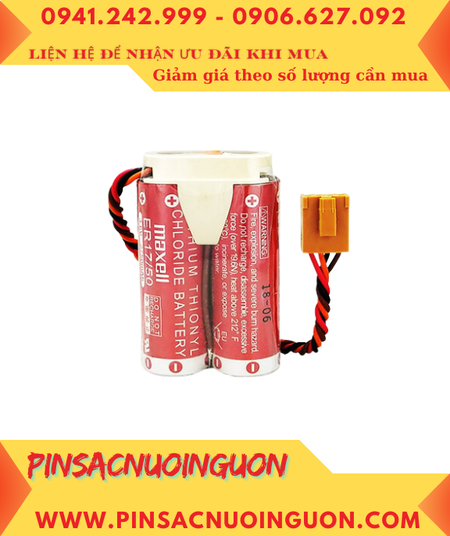 Maxell 2ER17/50; Pin nuôi nguồn PLC Maxell 2ER17/50 lithium 3.6v 5500mAh _Made in Japan