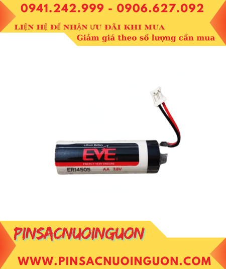 Pin ER14505 _Pin EVE ER14505; Pin nuôi nguồn EVE ER14505 lithium 3.6v AA 2600mAh (zắc cắm trắng)