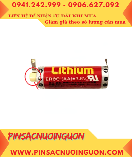 Maxell ER6 Super (Chân thép hàn); Pin nuôi nguồn PLC Maxell ER6C Super lithium 3.6v AA1800mAh _Xxứ Nhật