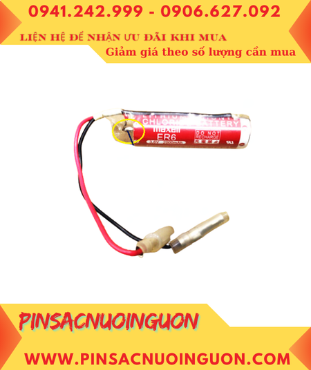 Maxell ER6, Pin nuôi nguồn PLC Maxell ER6C AA2000mAh 3.6v Lithium Thionyl Chloride chính hãng