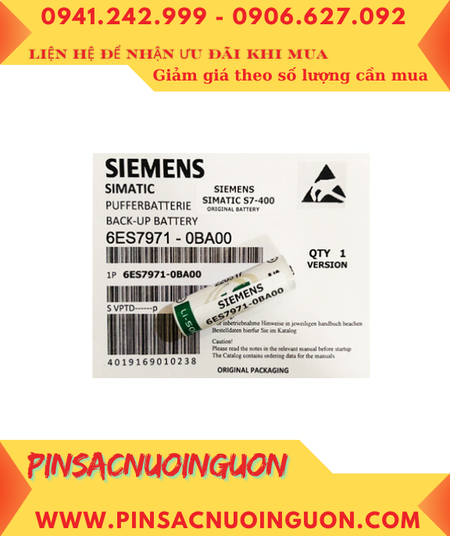 Siemens 6ES7971-0BA00, Pin nuôi nguồn Siemens 6ES7971-0BA00 lithium 3.6v AA 2600mAh (Xuất xứ PHÁP)