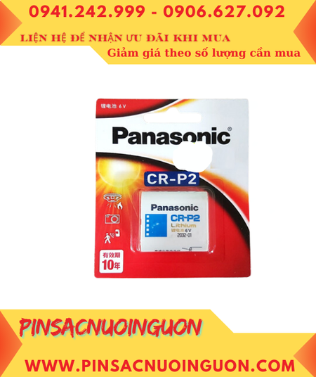 Panasonic CR-P2, Panasonic CR-P2CH/1B, Panasonic 2CP4036 lithium 6V chính hãng /Vỉ 1viên