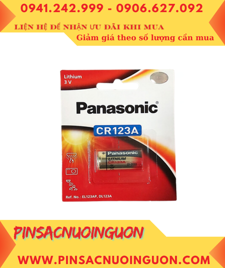Panasonic CR123AW; Pin Panasonic CR123AW CR17345 PhotoLithium 3V chính hãng (Vỉ 1viên)