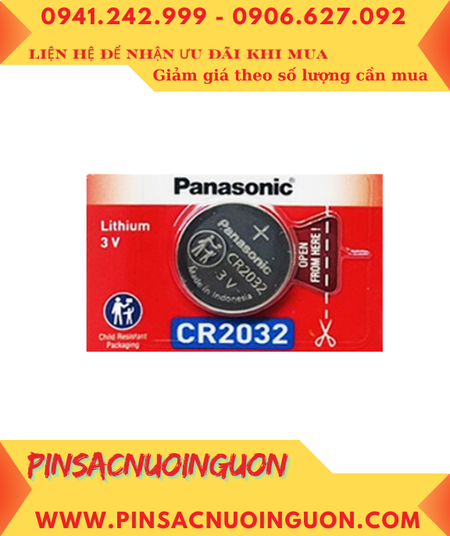 Panasonic CR2032; Pin nuôi nguồn PLC Panasonic CR2032 lithium 3V chính hãng (MẪU MỚI)