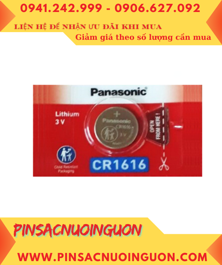 PANASONIC CR1616; Pin nuôi nguồn Panasonic CR1616 lithium 3.0v _Made in Indonesia