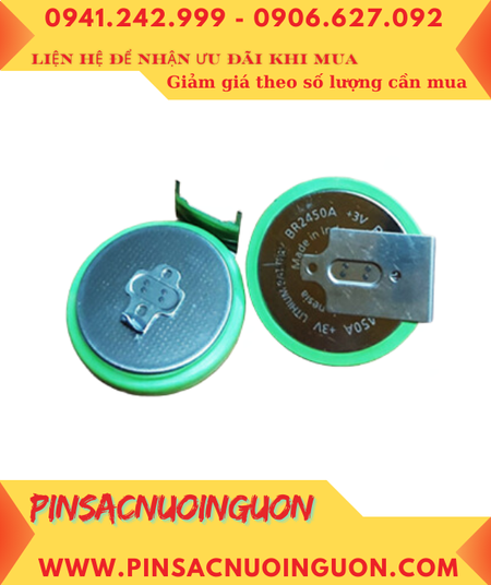 Pin BR2450A Pin Panasonic BR-2450A; Pin 3v lithium Panasonic BR2450A chân thép như hình