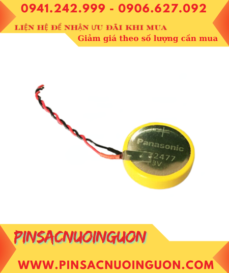 Panasonic CR2477, Pin CMOS chân thép 3v lithium Panasonic CR2477 (ZẮC CẮM) _Made in Indonesia