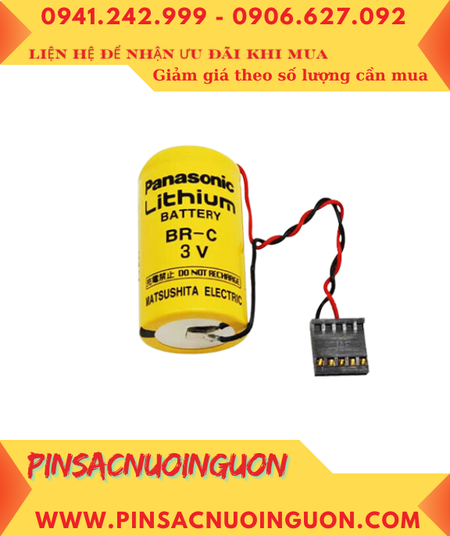 Panasonic BR-C (Zắc JEA 4holes); Pin nuôi nguồn Panasonic BR-C lithium 3v C 5000mAh, Xuất xứ Nhật
