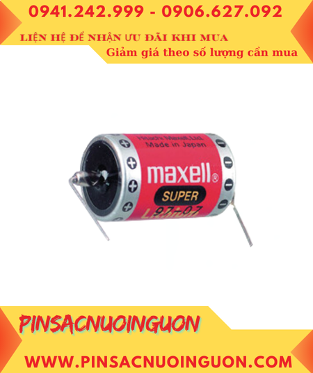 Maxell Super ER3 (chân thép hàn); Pin nuôi nguồn PLC Maxell ER3 Super lithium 3.6v 1/2AA 1100mAh _Xuất xứ Nhật