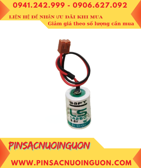 Pin LS14250 _Pin Saft LS14250; Pin nuôi nguồn PLC Saft LS14250 3.6v 1/2AA 1200mAh _Made in France