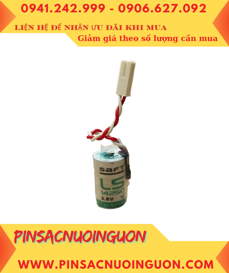 Pin Saft LS14250 _Pin LS14250; Pin nuôi nguồn PLC Saft LS14250 lithium 3.6v 1/2AA 1200mAh _Xuất xứ Pháp