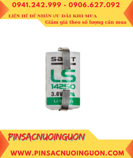 Pin Saft LS14250 _Pin LS14250; Pin nuôi nguồn PLC Saft LS14250 lithium 3.6v 1/2AA 1200mAh _Xuất xứ Pháp