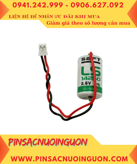 Pin Saft LS14250 _Pin LS14250; Pin nuôi nguồn PLC Saft LS14250 lithium 3.6v 1/2AA 1200mAh _Xuất xứ Pháp