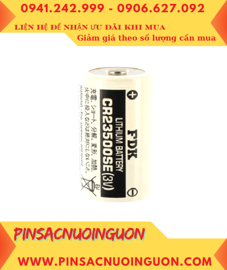 Pin CR23500SE _Pin FDK CR23500SE; Pin nuôi nguồn FDK CR23500SE lithium 3v 5000mAh _Xuất xứ Nhật