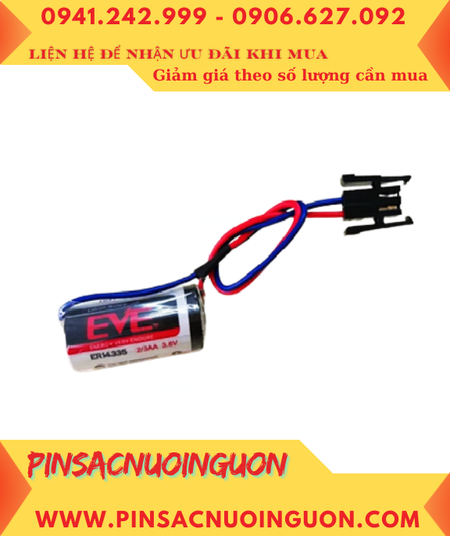 EVE ER14335 (ZẮC CẮM) ; Pin nuôi nguồn EVE ER14335 lithium 3.6v 2/3AA 1650mAh chính hãng