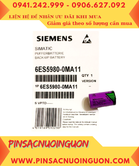 SIEMENS 6ES5980-0MA11, Pin SIEMENS 6ES5980-0MA11 Lithium 3,6V 1/2AA 1200mAh chính hãng _Xuất xứ ISRAEL