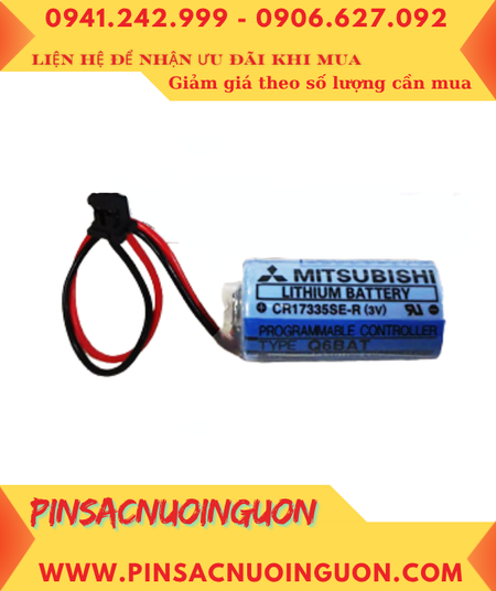 Mitsubishi Q6BAT CR17335SE-R; Pin nuôi nguồn Mitsubishi Q6BAT CR17335SE-R, Xuất xứ NHẬT