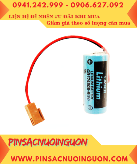 Sanyo CR17450E-R; Pin nuôi nguồn PLC Sanyo CR1745SE-R 2200mAh lithium 3v, Xuất xứ NHẬT