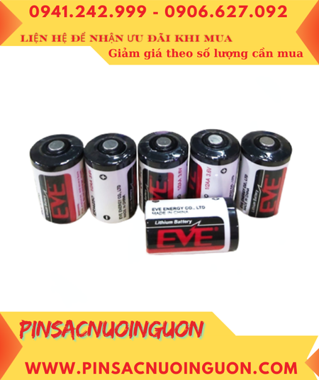 EVE ER14250; Pin nuôi nguồn EVE ER14250 lithium 3.6v 1/2AA 1200mAh (14mm x 25.5mm) chính hãng