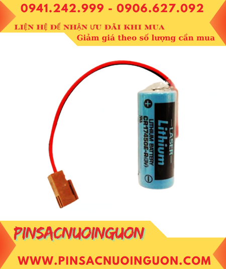 FDK CR17450E-R, Pin nuôi nguồn PLC FDK CR17450E-R lithium 3v 2200mAh chính hãng, Xuất xứ Nhật